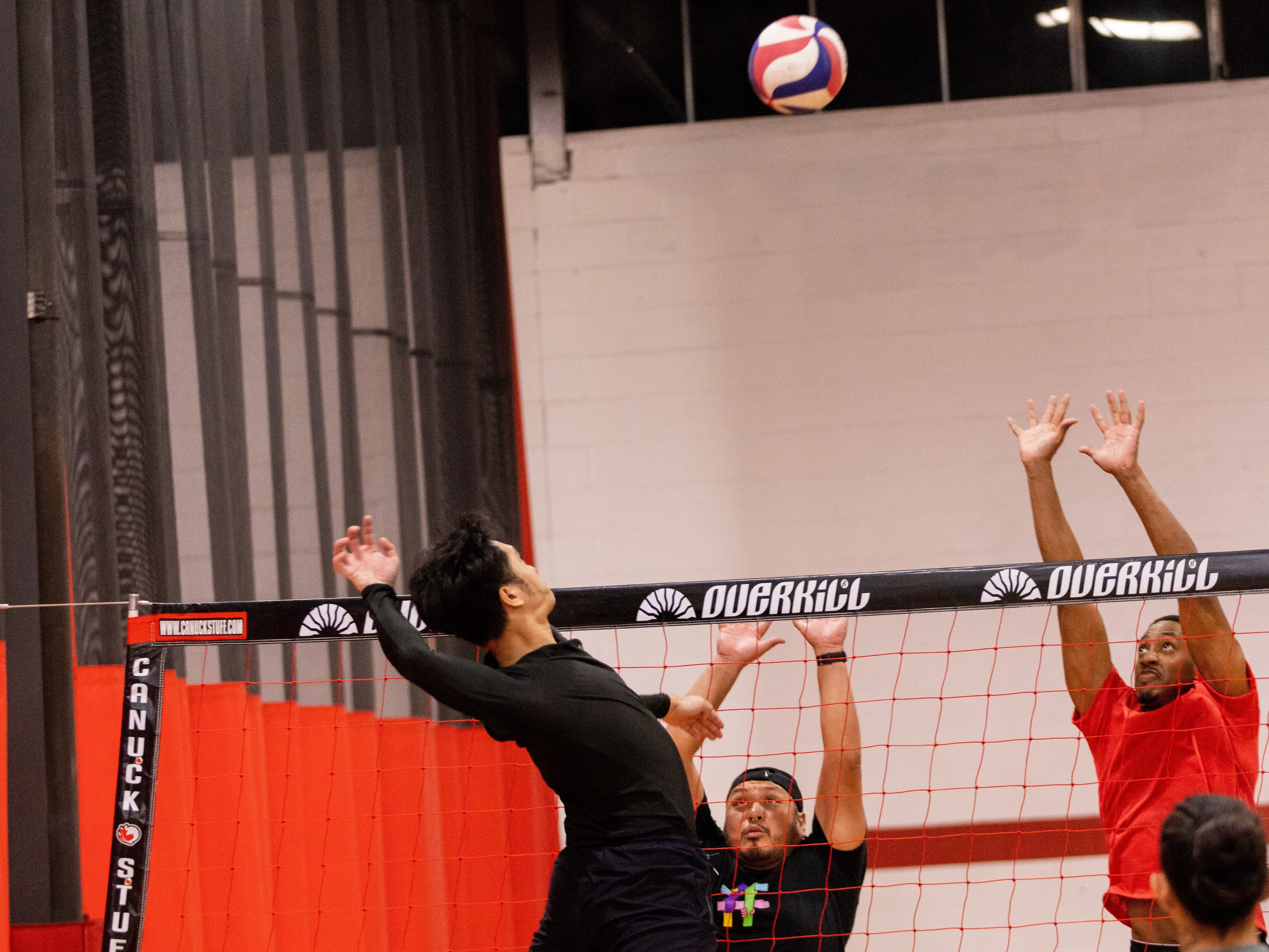 Player about to spike